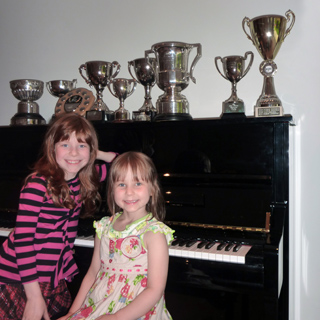 Naomi and Rebecca - winners of the Leamington Spa competitive fetival, 2012
